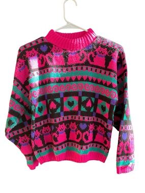 Vintage sister be cool cat sweater